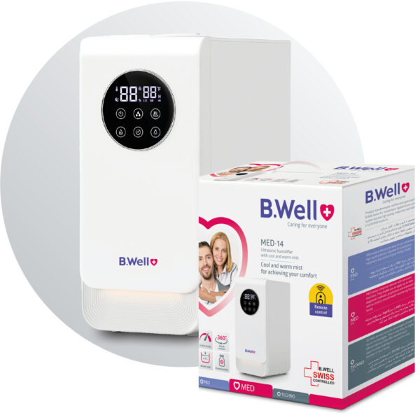 بخور سردوگرم 6.5 لیتری دیجیتال B.Well Swiss MED-14 White